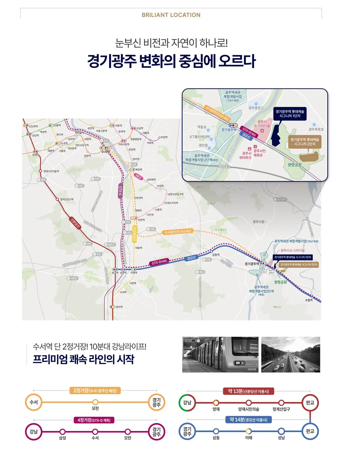 경기광주역 롯데캐슬 시그니처 1단지 입지환경 및 교통망 안내